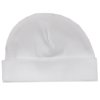 BH1: Baby Plain White Cotton Hat (Newborn) Made in UK